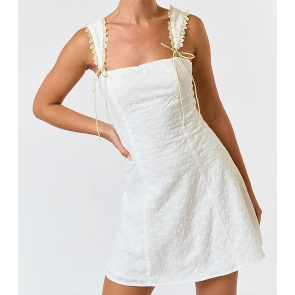 Sleeveless Eyelet Mini Dress